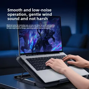 Laptop Stand With Dual Cooling Fans – Adjustable Portable Design