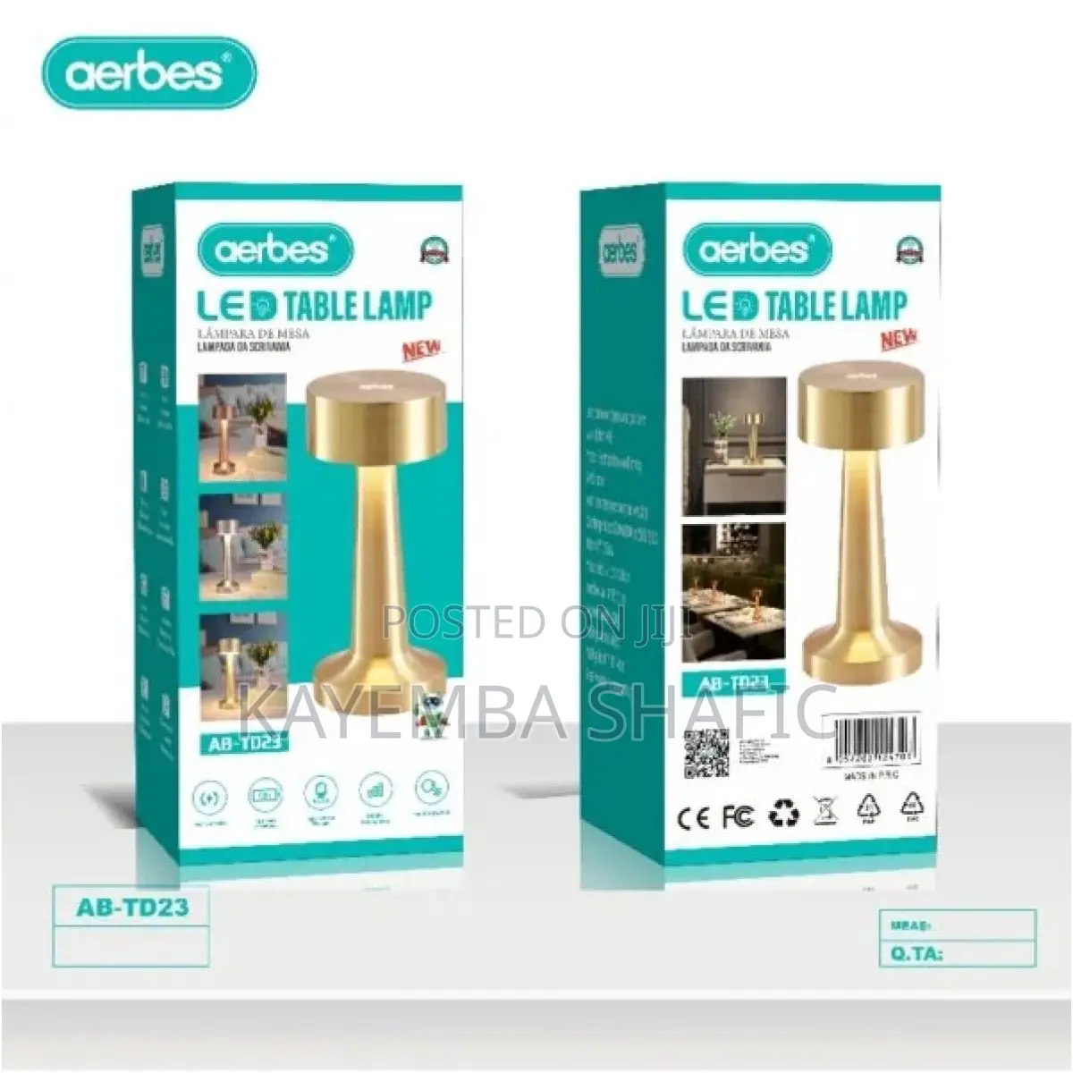 Aerbes Ab-Td23 Rechargeable Led Table Lamp