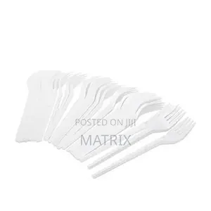 50pcs Plastic Forks White a Pack