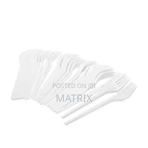 50pcs Plastic Forks White a Pack