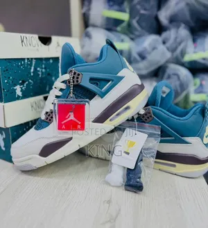 Custom Nike Air Jordan 4 Retro 'Snorlax' Sneakers, Pokémon