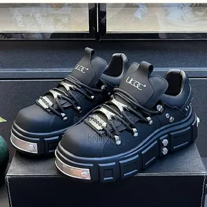 Chunky Black Platform Sneakers