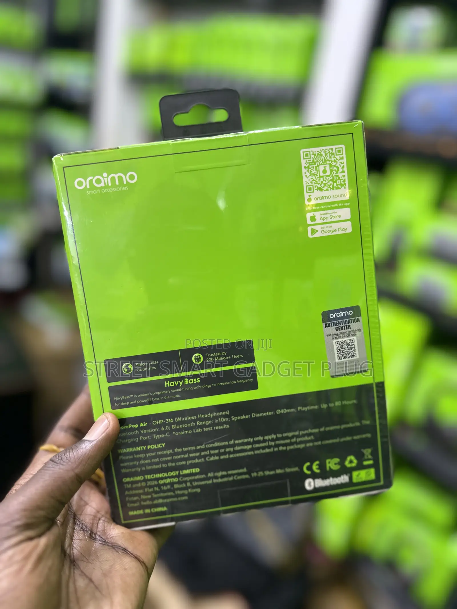 Oraimo Boom Pop Air Bluetooth Headhphones