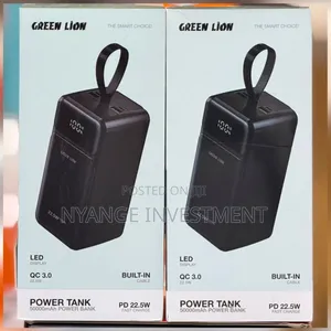 Green Lion Power Bank 50,000mah Capacity.Green Lion 50000mah Powerbank