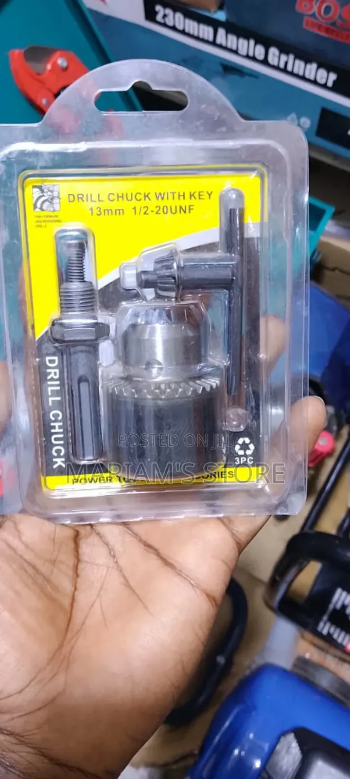 Is A 13mm (1/2") Keyed Drill Chuck With A 1/2"-20unf Thread Mount.