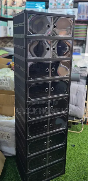 Foldable Shoe Rack 9layers Black