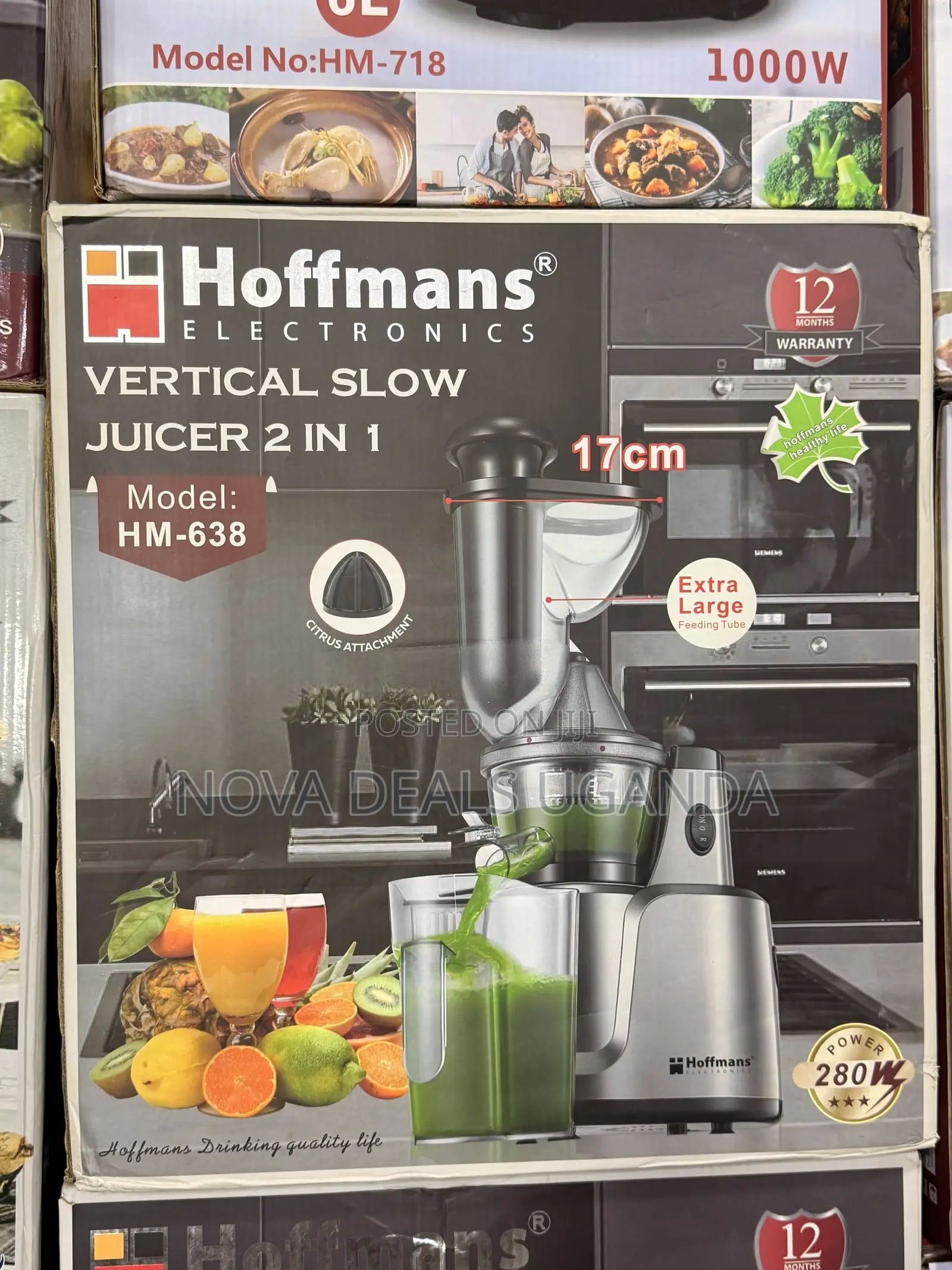 Hoffmans 2-in-1 Vertical Slow Juicer Hm-638