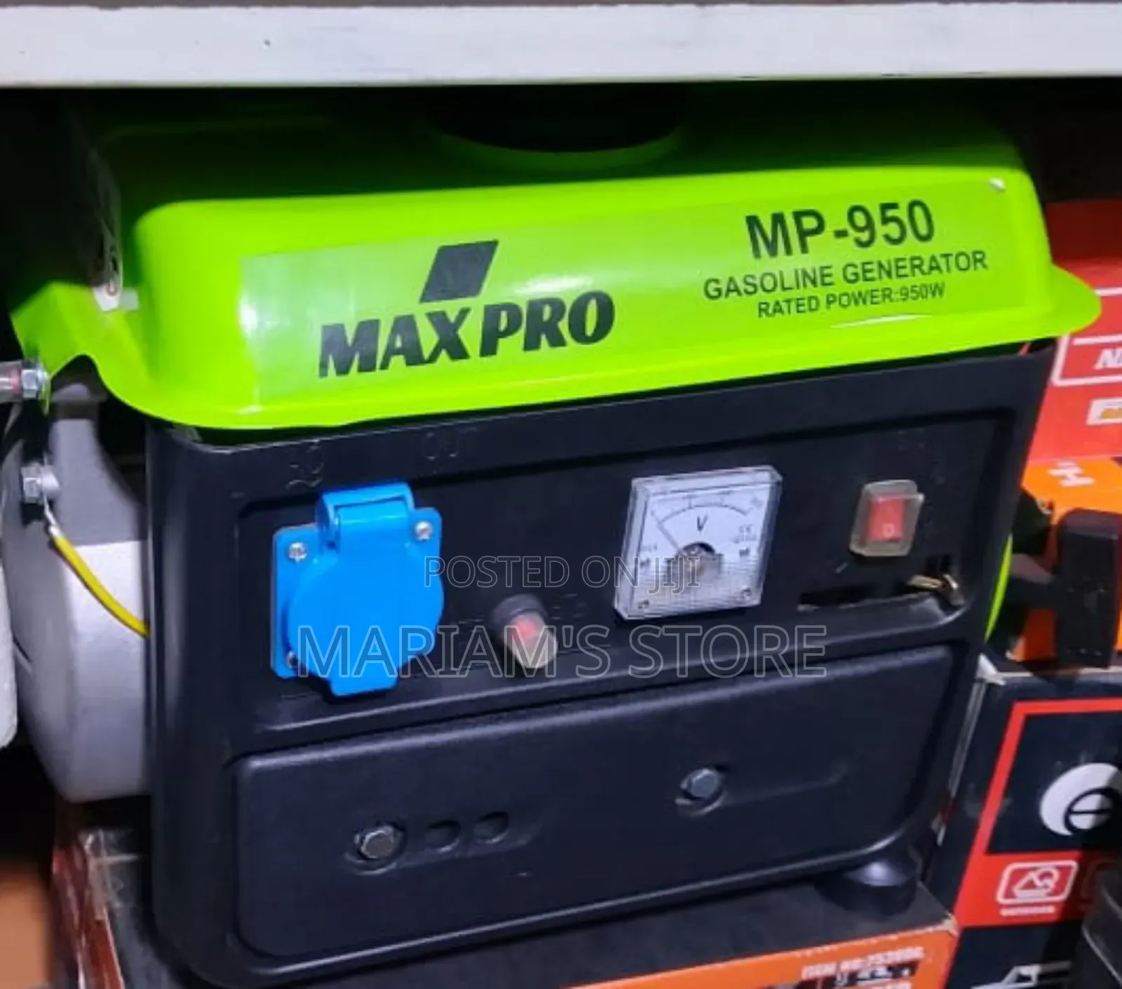 Max Pro Mp-950 Gasoline Generator ,A 950w Rated Power Capacity.