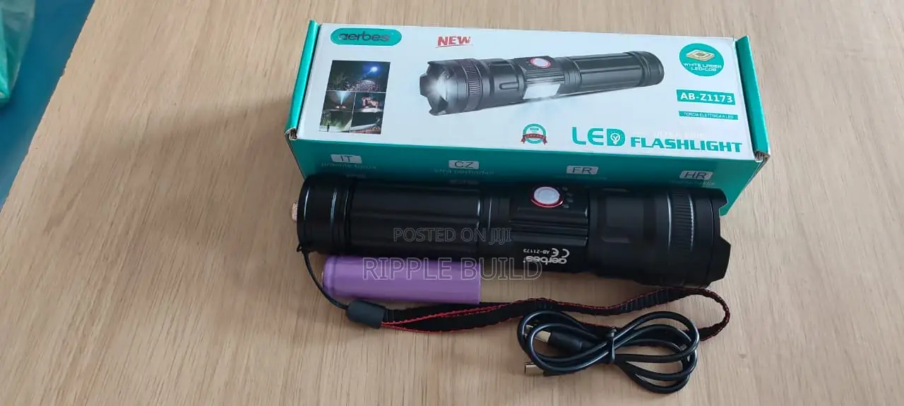 Aerbes Ab-Z1173 Rechargeable Led Flashlight With Power Bank