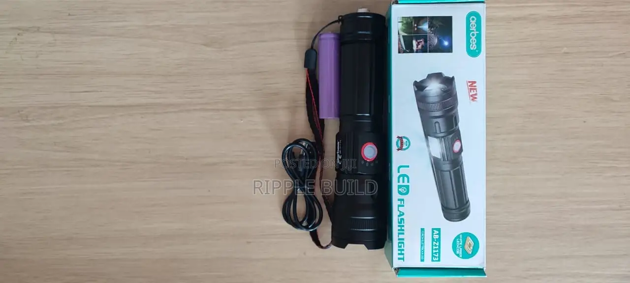 Aerbes Ab-Z1173 Rechargeable Led Flashlight With Power Bank