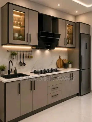 Elegant Smart Parallel Kitchen Cabinets in Any Colour From 6,000,000/-