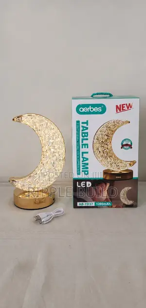 Aerbes Ab-Td37 RGB Crystal Moon Table Lamp Rechargeable Night Light