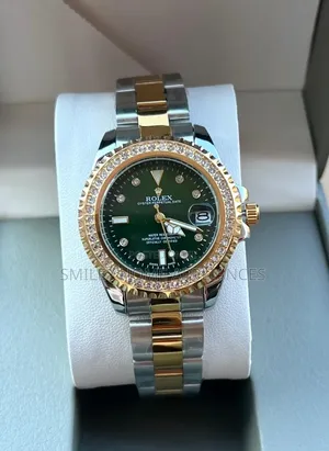 Women's Original Rolex Wrist Green Face Time Piece at 20% Discount