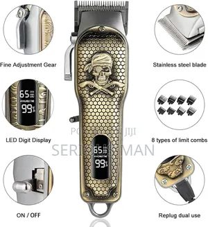 Rechargeable Skull Hair Clippers, Likely a Stardom Model.