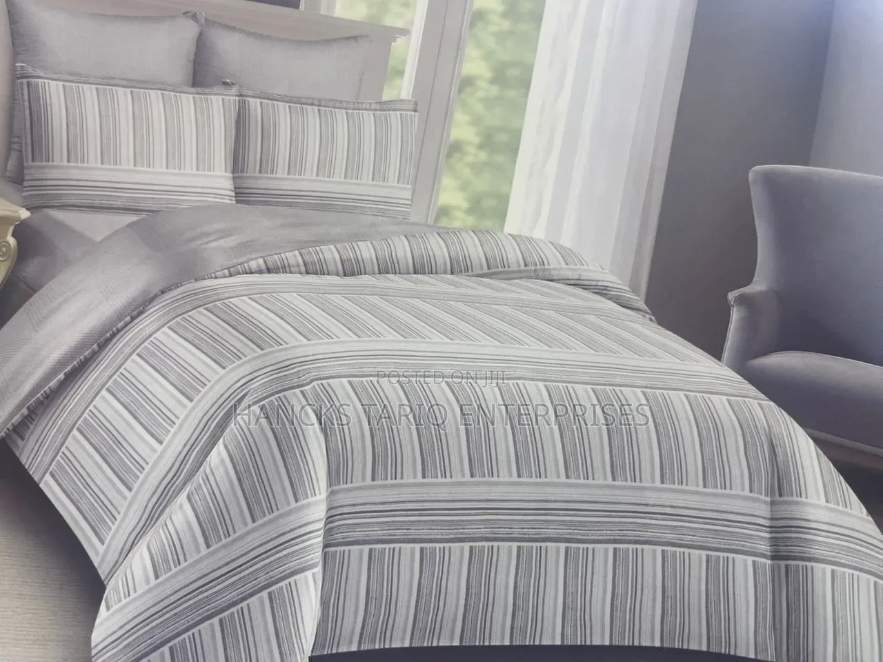 Modern Geometric Heart Bedding Se
