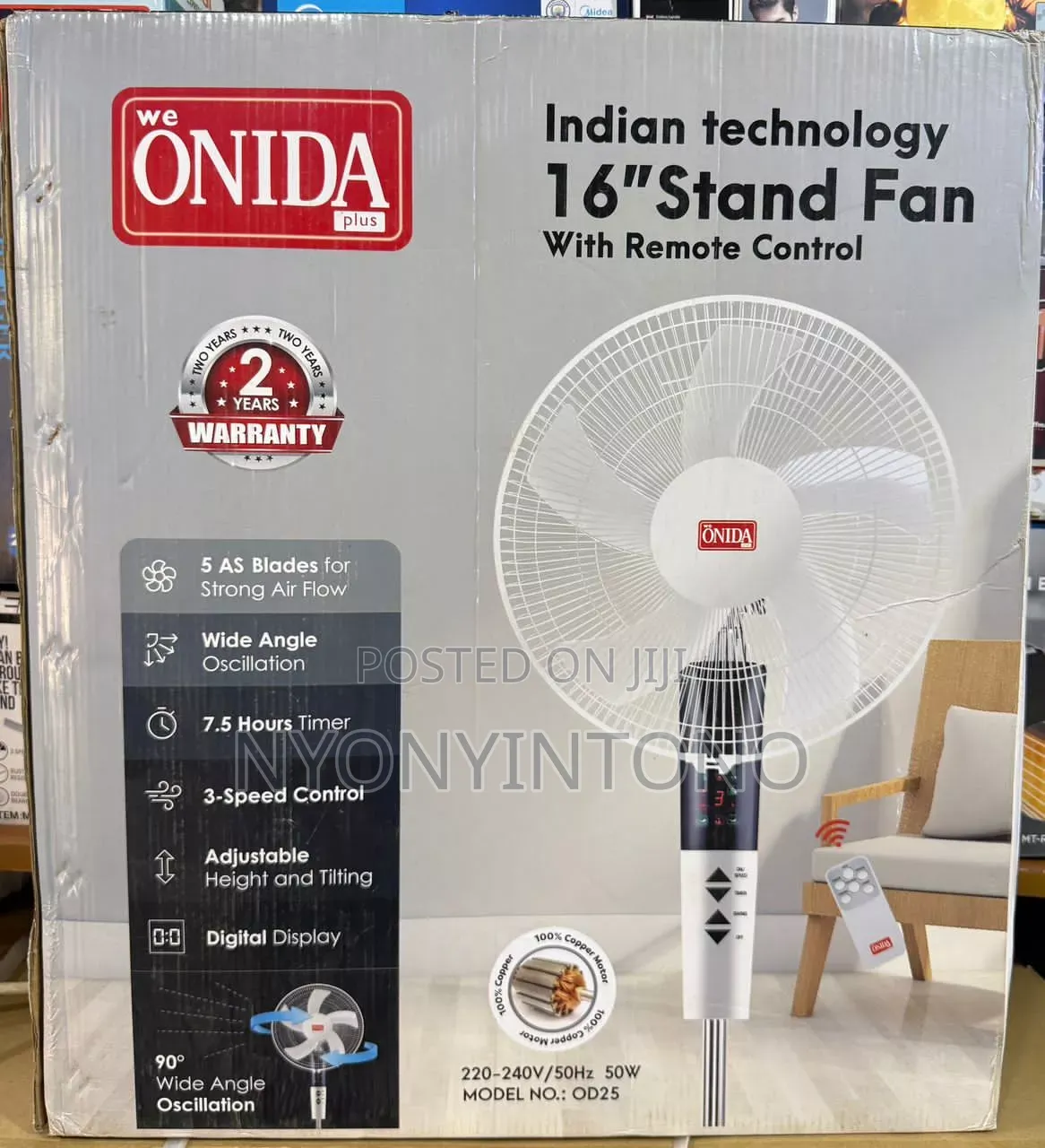 Onida Stand Fan With Remote