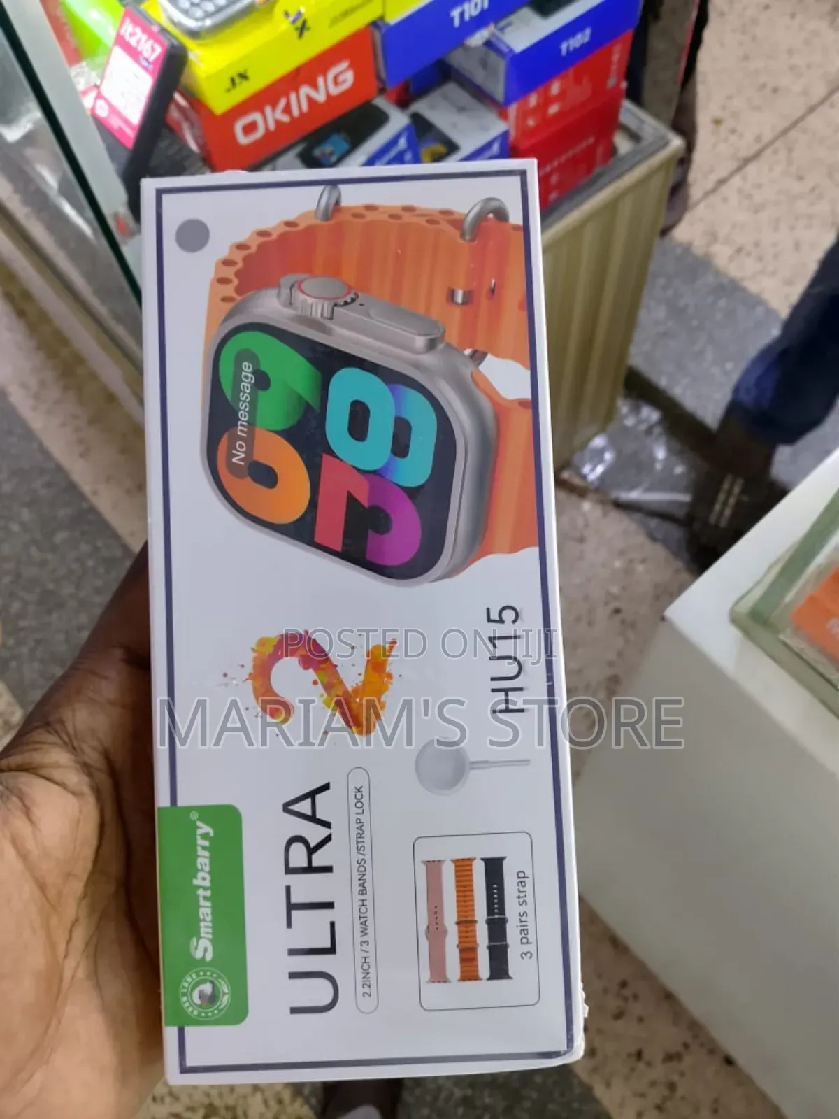 Smart Watch With Extra Rubber Connectors