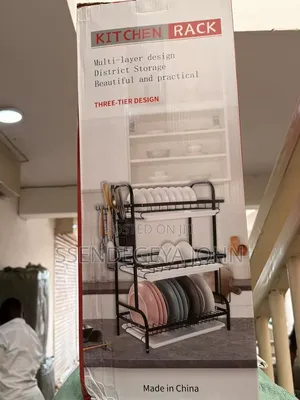 Generic Black Metal 3-Tier Dish Drying Rack
