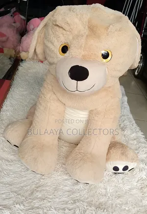 Uk Used Large Beige Plush Labrador Stuffed Dog Toy.