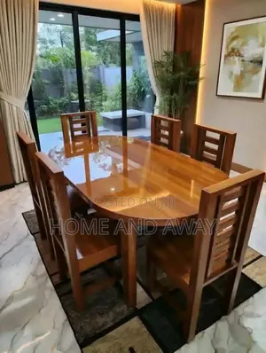 Oval 6 Seaters 100% Pure Wooden Dining Sets in Any Colour 1,800,000/-