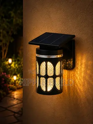 Solar Garden Wall Lights 4 Designs Outdoor Waterproof Fence Lamps