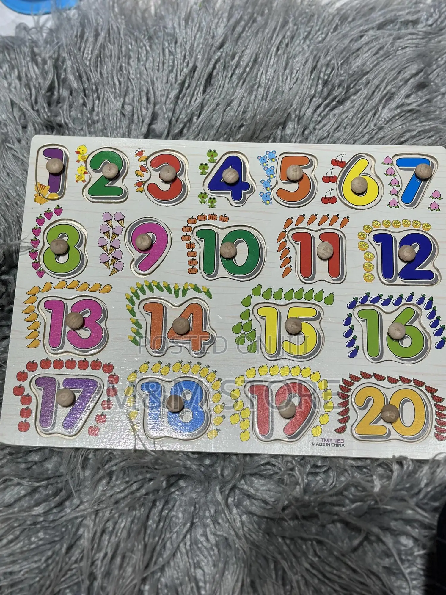 Educational Wooden Number Puzzle Board