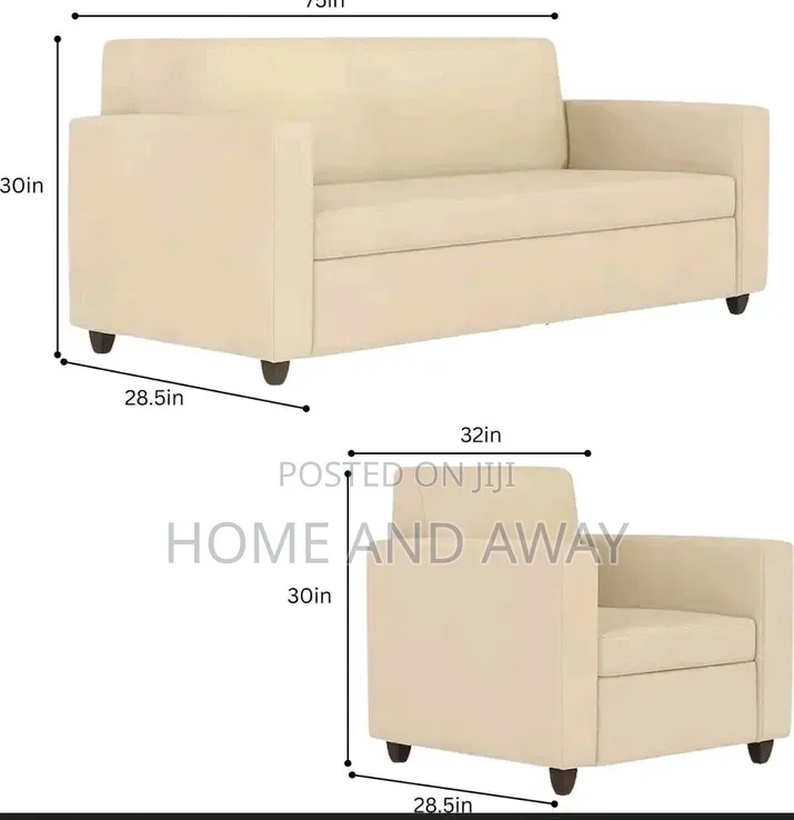 3 Seaters Box Sofa Set Packages in Any Colour From 980,000/- On Order