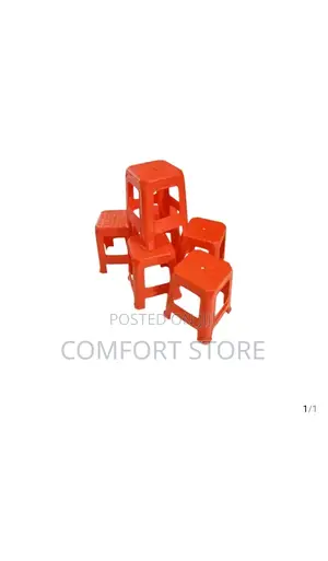 Plastic Stool Chair in Red