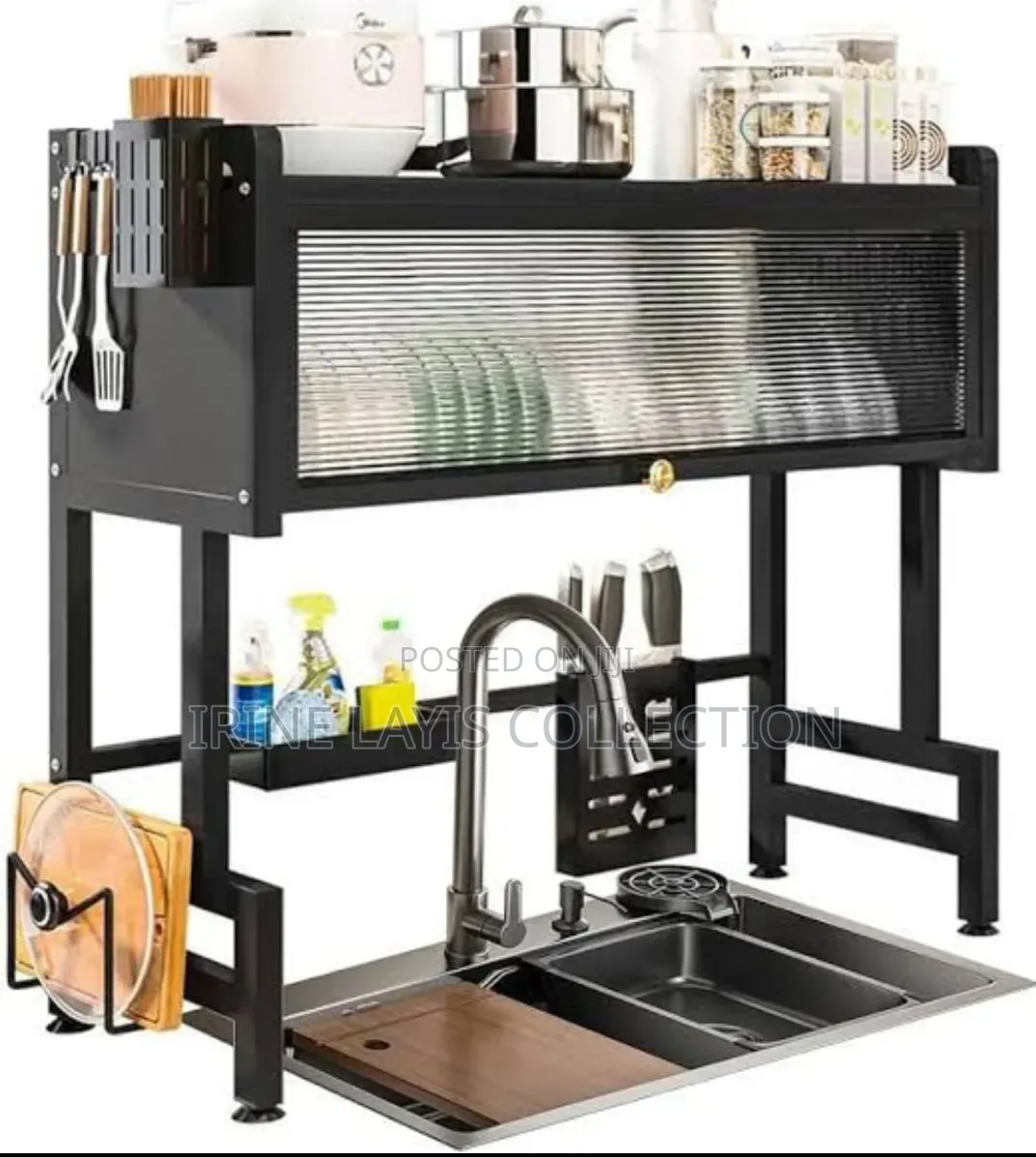 85cm Sinher Tier Over-the-Sink Dish Drying Rack.
