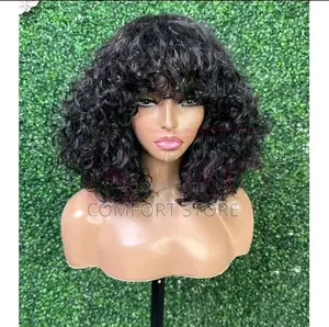 High Destiny Fringe Human Hair Wigs in Black