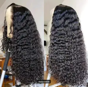 13*4 Water Wave Black 30 Inches Virgin Human Hair