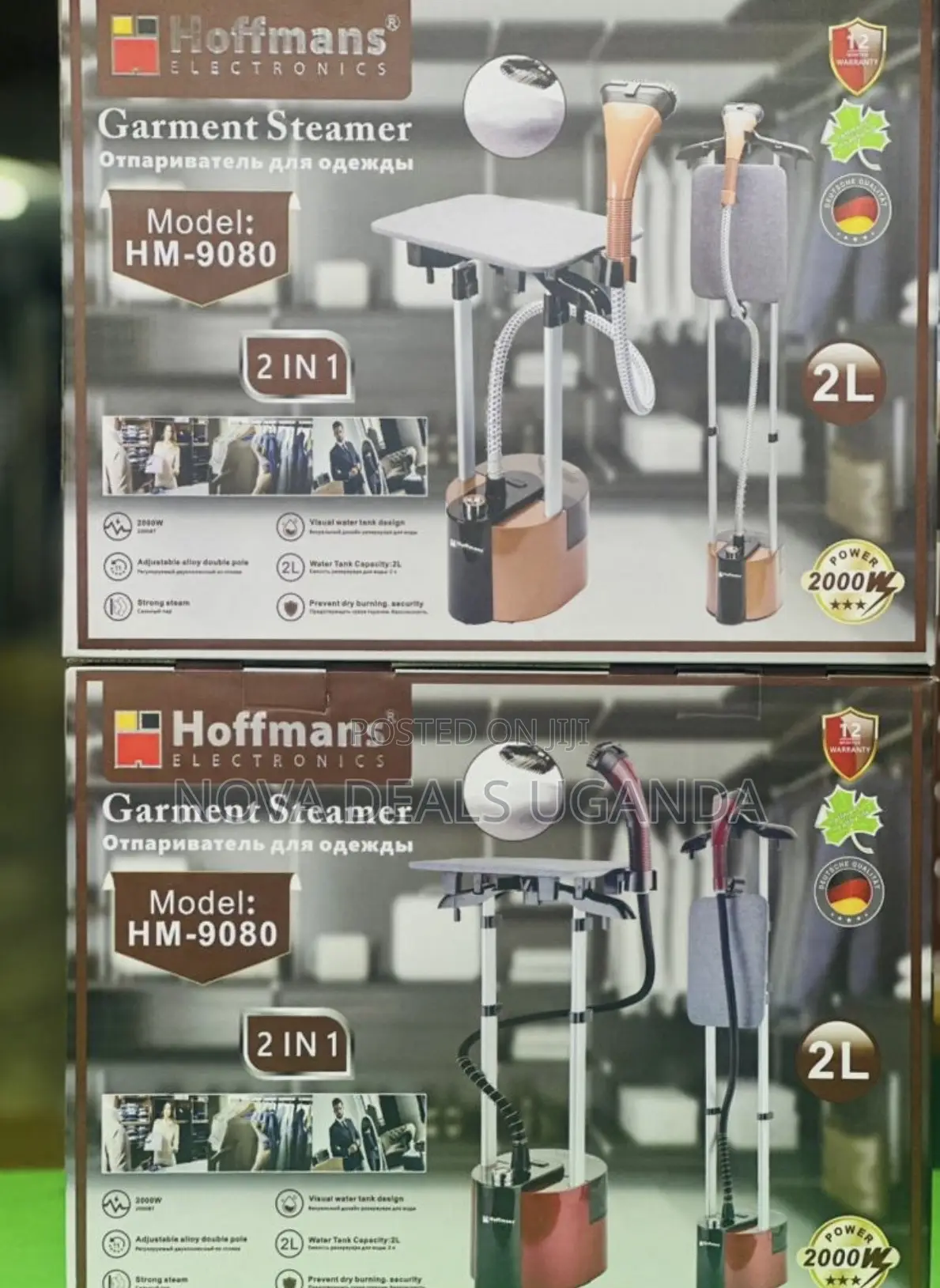 Hoffmans 2-in-1 Garment Steamer 2l 2000w