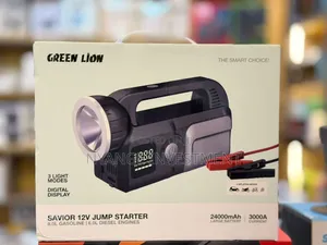 Green Lion Savior 12v Car Jump Starter 120w, With Power Bank 24000mah