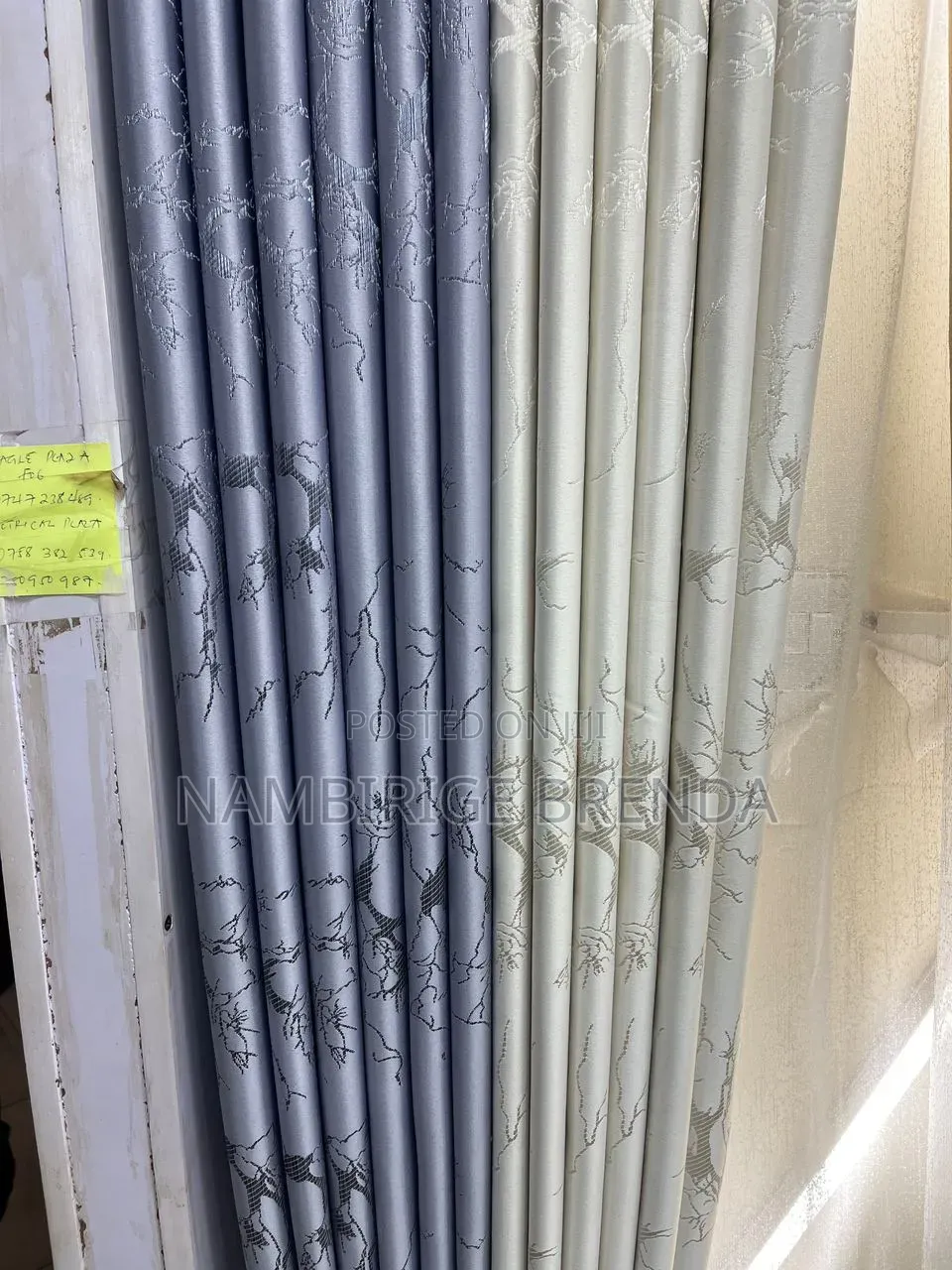 Misuwa Quality Curtains in Light Grey and Cream