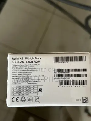 New Xiaomi Redmi A5 4G 64 GB Black