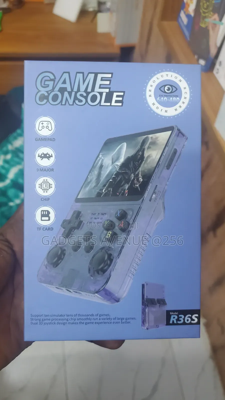R36s Handheld Game Console Features a 3.5-Inch Ips Display.