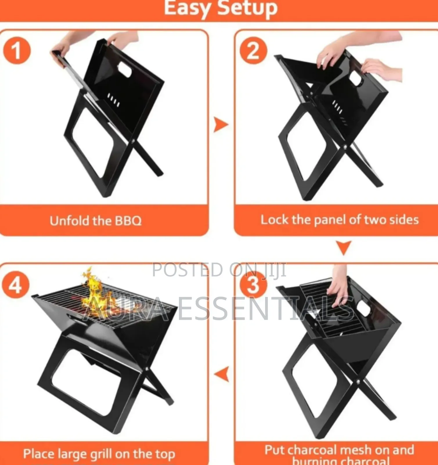 Moclever Foldable Charcoal Grill