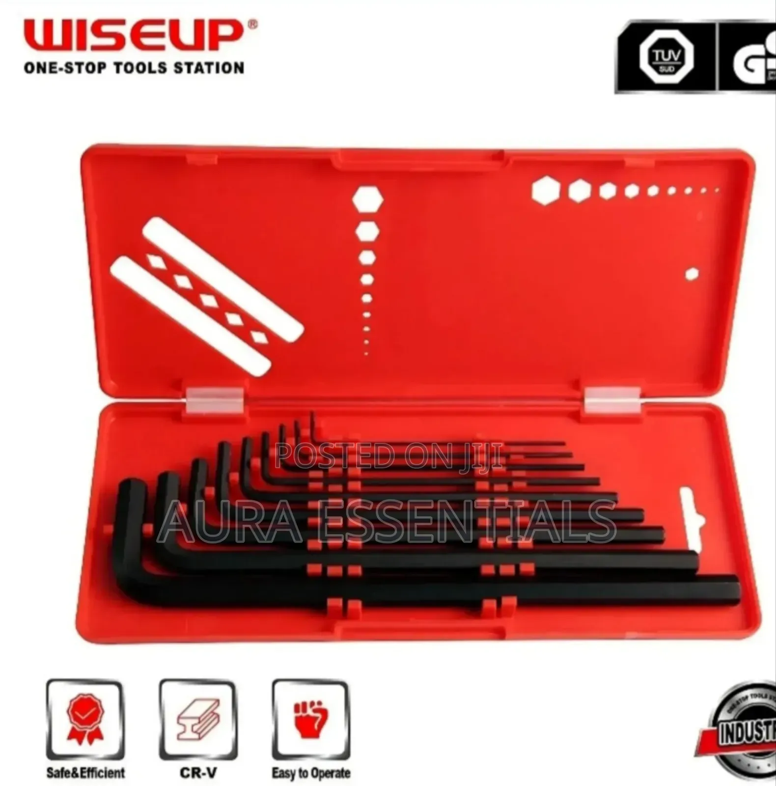 Wiseup 9-piece Hex Key Set(Allen Wrench Set)