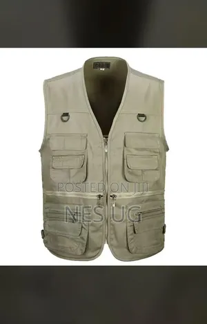 Unisex Multi Pocket Vest Jacket Outdoor - Multicolour