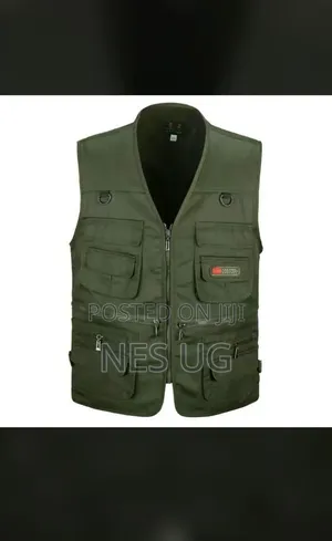 Unisex Multi Pocket Vest Jacket Outdoor - Multicolour