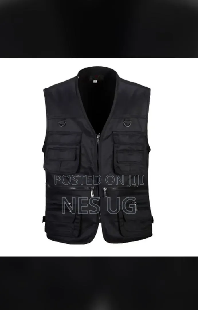 Unisex Multi Pocket Vest Jacket Outdoor - Multicolour