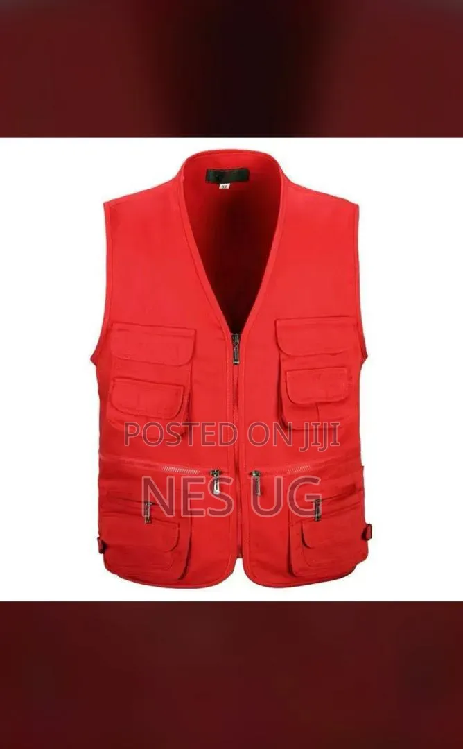 Unisex Multi Pocket Vest Jacket Outdoor - Multicolour