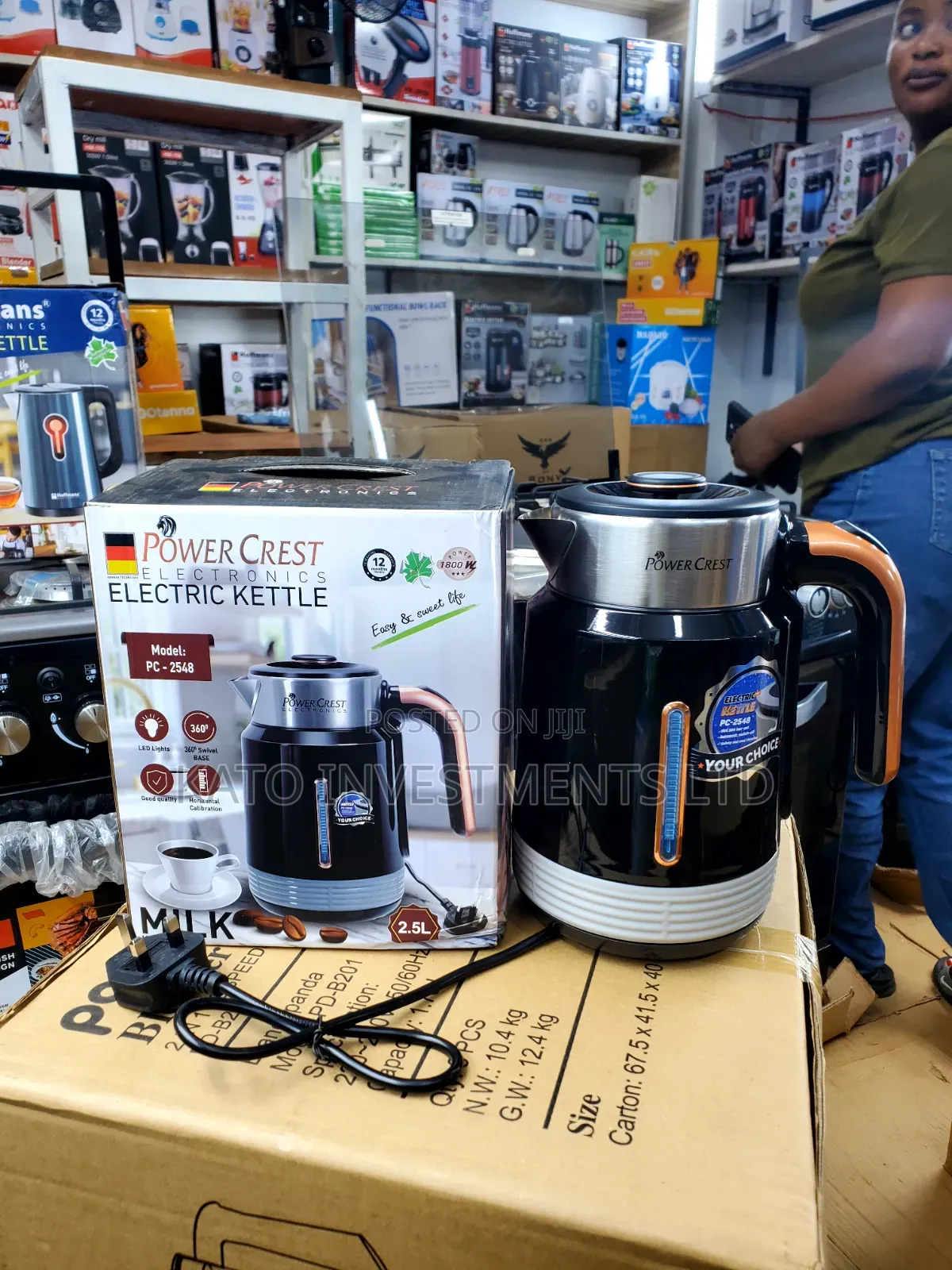 Power Crest 2.5l Electric Milk and Water Paco Kettle