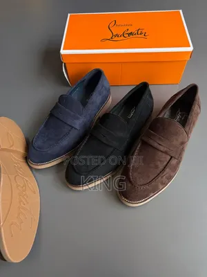 Navy, Black, Brown Christian Louboutin Suede Loafers