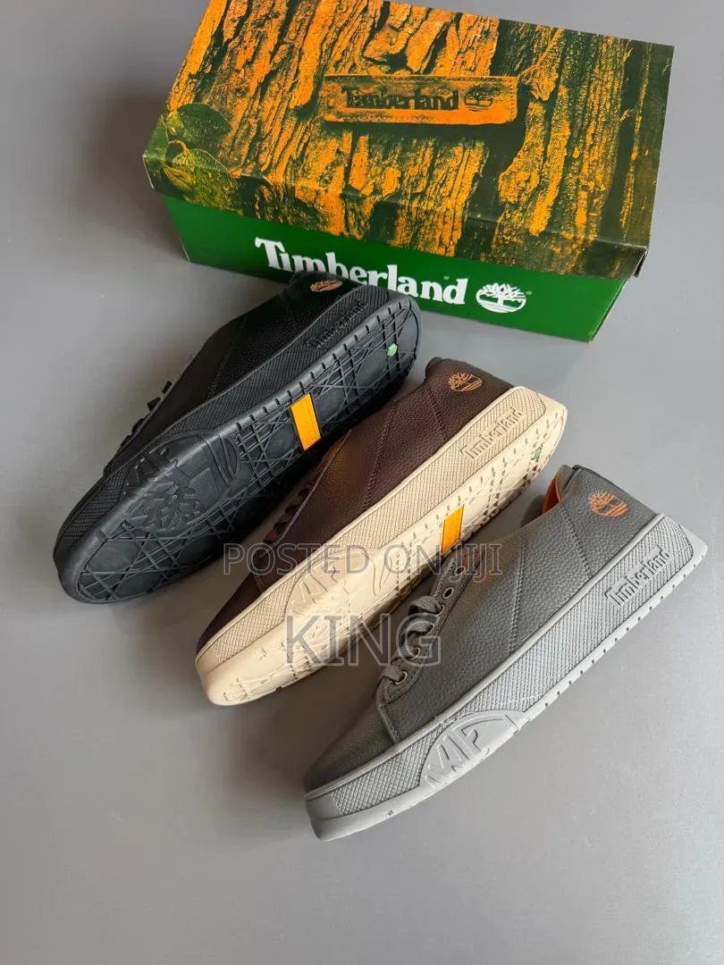 Black, Brown, Grey Timberland Low-Top Sneakers