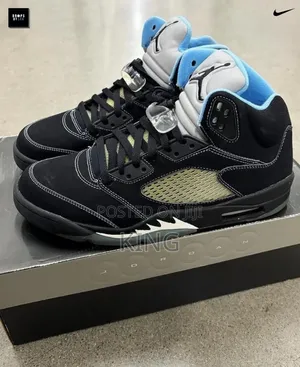 Nike Air Jordan 5 Retro "Black/University Blue" Sneakers