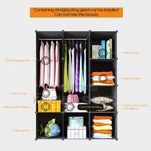Elegant 12-Cube Portable Wardrobe – Modular Plastic Storage Closet