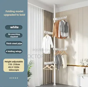 Wall-Mounted Adjustable Clothes Rack