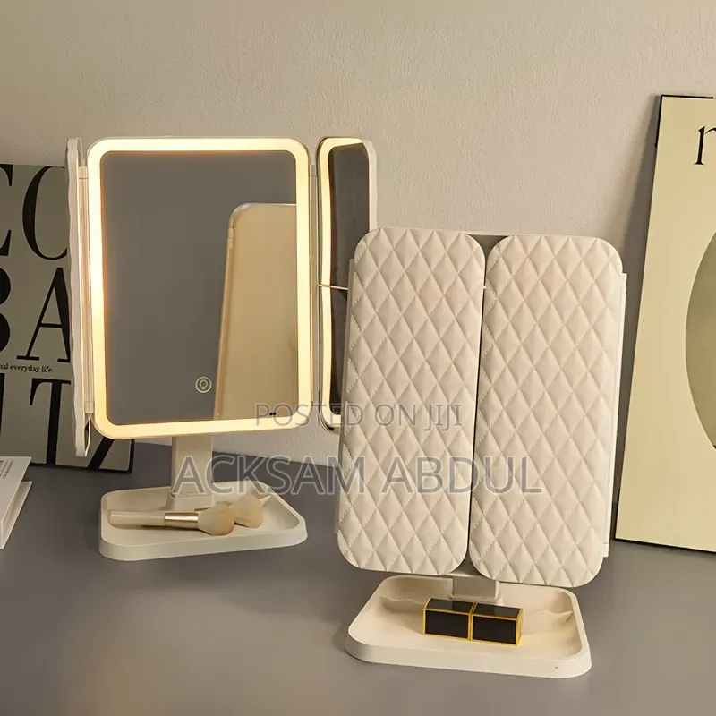 Tri-Fold Led Cosmetic Mirror