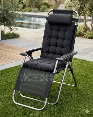 Black Padded Zeri Gravity Recliner Chair